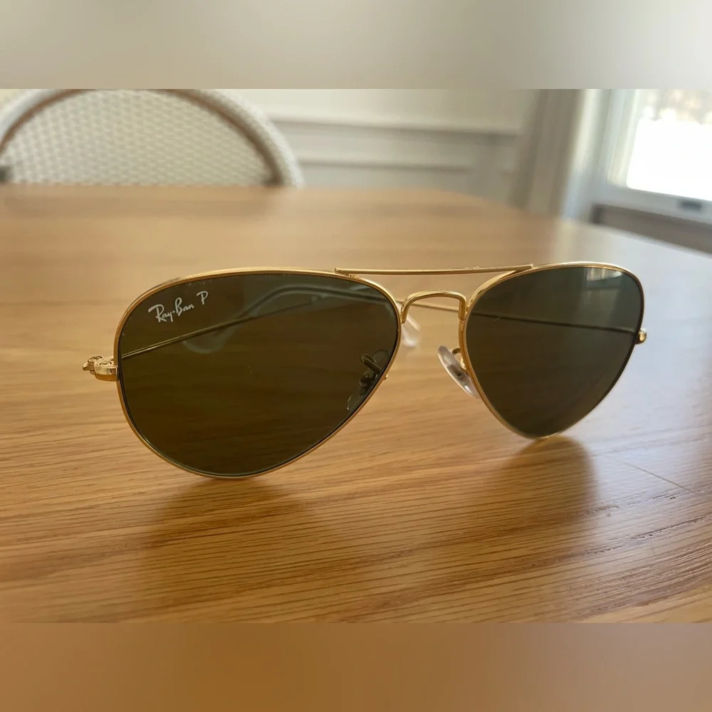 Rayban Aviator Large Metal Polished Arista Gold - Picture 5 of 9